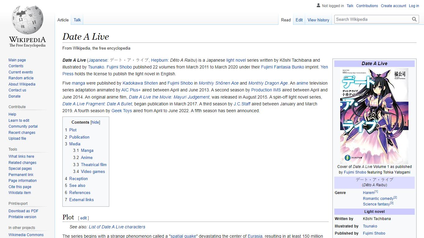 Date A Live - Wikipedia